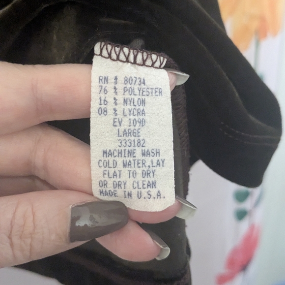 111 State Brown Velvet Crop Top - Picture 3 of 5